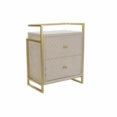 DKD Home Decor Stranska mizica DKD Home Decor Beige Golden Metal Crystal 60 x 35 x 75 cm