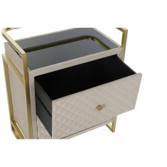 DKD Home Decor Stranska mizica DKD Home Decor Beige Golden Metal Crystal 60 x 35 x 75 cm