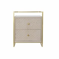 DKD Home Decor Stranska mizica DKD Home Decor Beige Golden Metal Crystal 60 x 35 x 75 cm