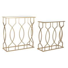 DKD Home Decor Konzola DKD Home Decor 78 x 30 x 82 cm Crystal Golden Metal