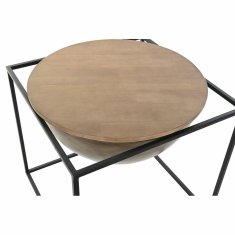 DKD Home Decor Stranska mizica DKD Home Decor Rjava črna Les Kovina 64 x 64 x 62,5 cm