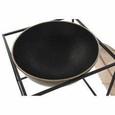 DKD Home Decor Stranska mizica DKD Home Decor Rjava črna Les Kovina 64 x 64 x 62,5 cm