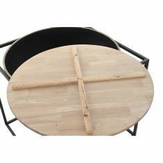 DKD Home Decor Stranska mizica DKD Home Decor Rjava črna Les Kovina 64 x 64 x 62,5 cm