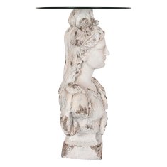 DKD Home Decor Stranska mizica DKD Home Decor Lady Crystal Grey Magnezij (45 x 45 x 73 cm)