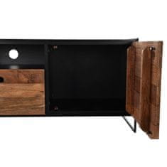 DKD Home Decor TV pohištvo DKD Home Decor 144,5 x 40 x 51 cm Črno oranžna Recikliran les borovničevina