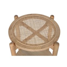 DKD Home Decor Stranska mizica DKD Home Decor Naravni ratan les Paolownia (38 x 38 x 54,5 cm)