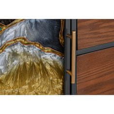 DKD Home Decor TV pohištvo DKD Home Decor Rumeno zelena Zlata Temno rjava Kovinski kristal 140 x 35 x 55 cm
