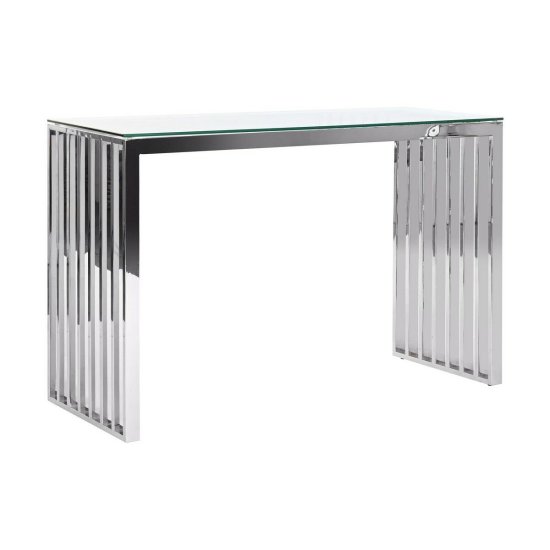 DKD Home Decor Konzola DKD Home Decor Crystal Silver Transparent Steel 120 x 45 x 78 cm