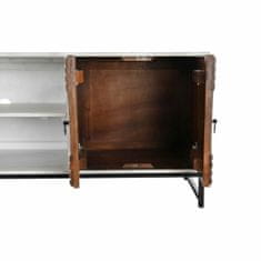 DKD Home Decor TV pohištvo DKD Home Decor 180 x 40 x 60 cm Črna kovina Bela Mango les