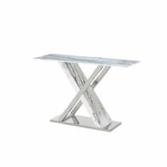 DKD Home Decor Konzola DKD Home Decor Bela siva srebrna kristalno jeklo 120 x 40 x 75 cm