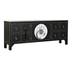 DKD Home Decor TV pohištvo DKD Home Decor Črna Orientalska bela Zlata bela/črna Kovina Elov MDF les 130 x 26 x 51 cm
