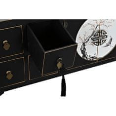 DKD Home Decor TV pohištvo DKD Home Decor Črna Orientalska bela Zlata bela/črna Kovina Elov MDF les 130 x 26 x 51 cm