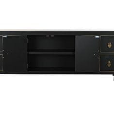DKD Home Decor TV pohištvo DKD Home Decor Črna Orientalska bela Zlata bela/črna Kovina Elov MDF les 130 x 26 x 51 cm