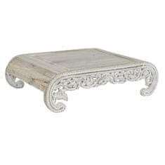 DKD Home Decor Stranska mizica DKD Home Decor Bela Mango les 89 x 63,5 x 25,4 cm