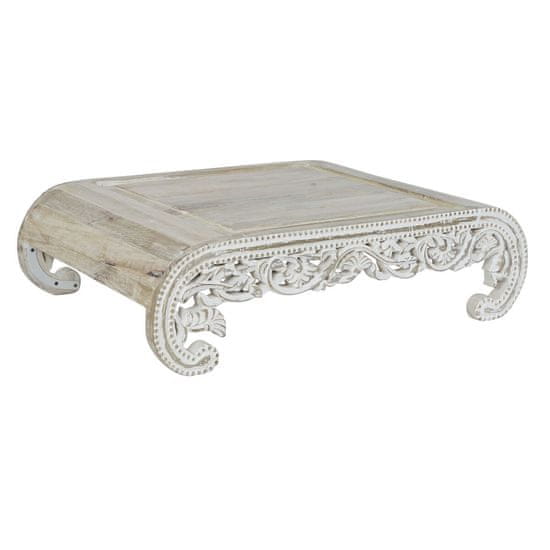DKD Home Decor Stranska mizica DKD Home Decor Bela Mango les 89 x 63,5 x 25,4 cm
