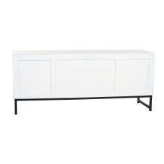 DKD Home Decor TV pohištvo DKD Home Decor Bela bež siva Večbarvna keramika Mango les 130 x 40 x 56 cm
