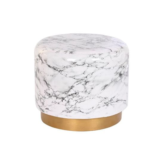 DKD Home Decor Stranska mizica DKD Home Decor Golden White Iron (50 x 50 x 45 cm)
