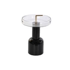 DKD Home Decor Stranska mizica DKD Home Decor Crystal Black Transparent Iron 41 x 41 x 57 cm