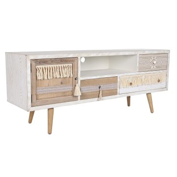 DKD Home Decor TV pohištvo DKD Home Decor Natural 150 x 40 x 60 cm Jelka Bela