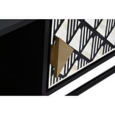 DKD Home Decor TV pohištvo DKD Home Decor Black White Bone Resin MDF Wood (170 x 40 x 51 cm)