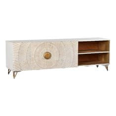 DKD Home Decor TV pohištvo DKD Home Decor Bela črna kovina Mango les 160 x 40 x 50 cm