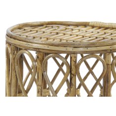 DKD Home Decor Komplet 3 miz DKD Home Decor 39 x 39 x 41 cm Naravno protje
