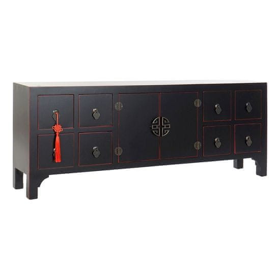 DKD Home Decor TV pohištvo DKD Home Decor Črna Večbarvni les Jelka MDF Les 130 x 24 x 51 cm