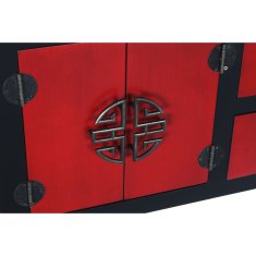 DKD Home Decor Konzola DKD Home Decor 63 x 27 x 83 cm Jedla črno oranžna Plastika MDF Les