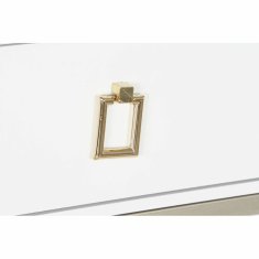 DKD Home Decor Stranska mizica DKD Home Decor 48 x 35 x 68 cm Šampanjec Kovina Bela MDF Les