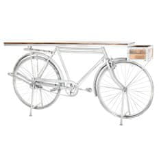 DKD Home Decor Konzola DKD Home Decor Bela rjava železo Mango les 195 x 40 x 91 cm