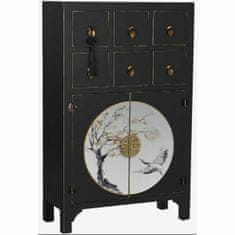 DKD Home Decor Konzola DKD Home Decor Bela črna zlata kovina Jedla MDF les 63 x 28 x 83 cm