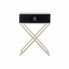 DKD Home Decor Stranska mizica DKD Home Decor Champagne Black Metal MDF Modern (48 x 35 x 68 cm)