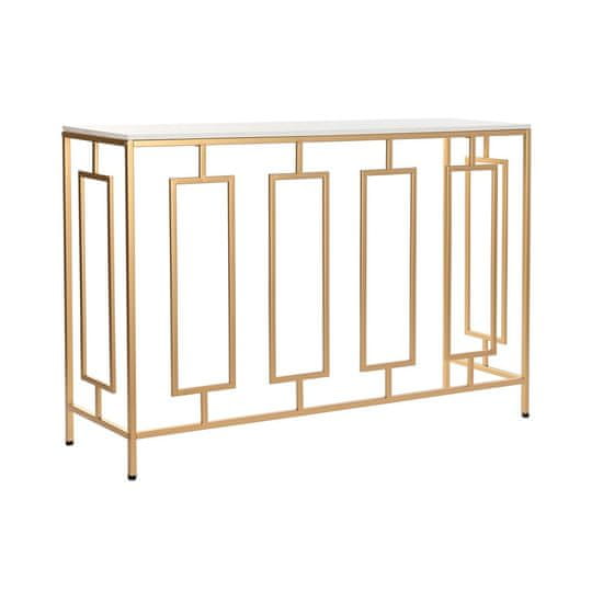DKD Home Decor Konzola DKD Home Decor Golden Metal White 120 x 35 x 80 cm MDF Wood