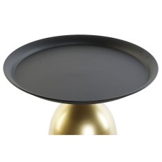 DKD Home Decor Stranska mizica DKD Home Decor Black Golden Metal 50 x 50 x 43,5 cm