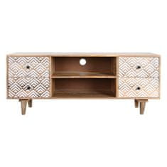 DKD Home Decor TV pohištvo DKD Home Decor 135 x 40 x 55 cm Naravna bela Mango les