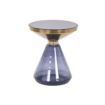 DKD Home Decor Stranska mizica DKD Home Decor Modra zlata kristalna železna 40,5 x 40,5 x 49 cm