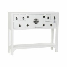 DKD Home Decor Konzola DKD Home Decor White Silver Fir MDF Wood (95 x 24 x 79 cm)