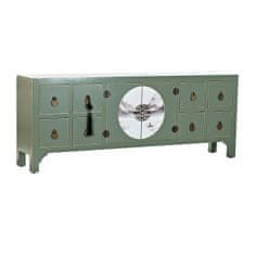 DKD Home Decor TV pohištvo DKD Home Decor Bela Črna Zelena Zlata Kovina Elja MDF Les 130 x 26 x 51 cm