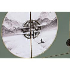 DKD Home Decor TV pohištvo DKD Home Decor Bela Črna Zelena Zlata Kovina Elja MDF Les 130 x 26 x 51 cm