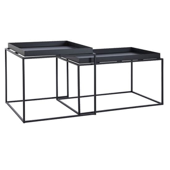 DKD Home Decor Komplet 2 miz DKD Home Decor Black 80 x 50 x 45 cm