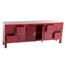 BigBuy TV pohištvo ORIENTE Rdeči les Železo MDF Les 130 x 24 x 50,5 cm