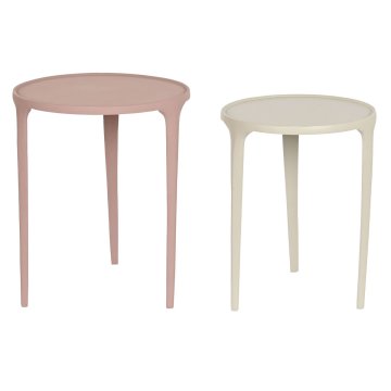 DKD Home Decor Garnitura 2 miz DKD Home Decor Beige Pink 40 x 40 x 50 cm