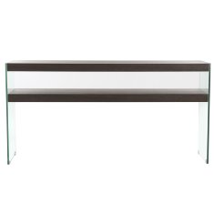 DKD Home Decor Konzola DKD Home Decor Brown Transparent Crystal Walnut MDF Wood 160 x 45 x 80 cm
