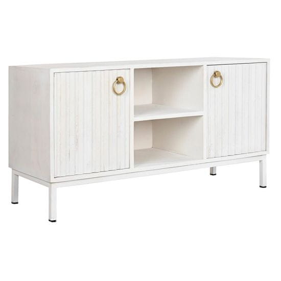 DKD Home Decor TV pohištvo DKD Home Decor Golden Metal White Mango wood 120 x 40 x 60 cm