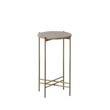 BigBuy Stranska mizica 32 x 32 x 54,5 cm Rjav marmor Železo