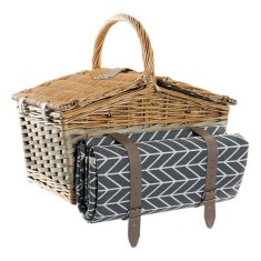 DKD Home Decor Košara DKD Home Decor Piknik iz protja (39 x 28 x 40 cm) (130 x 148 x 0,5 cm) (10 kosov)