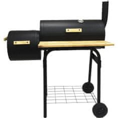 BigBuy Žar na oglje s pokrovom in kolesi Green Boheme Black
