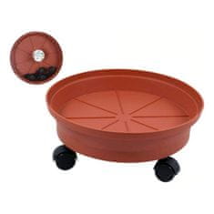Green Time Podstavek za krožnik Green Time s kolesi Plastika Brown (Ø 32 cm)