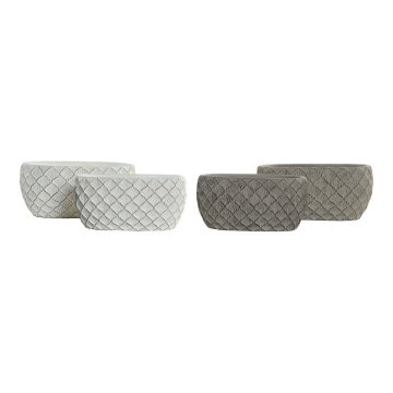 DKD Home Decor Komplet loncev DKD Home Decor S3023940 Grey Cement White (24 x 14 x 11 cm) (2 enoti)