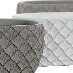 DKD Home Decor Komplet loncev DKD Home Decor S3023940 Grey Cement White (24 x 14 x 11 cm) (2 enoti)